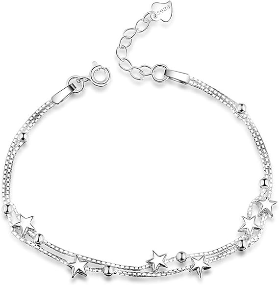 The Constellation Bracelet: Delicate Sterling Silver & Star Charms