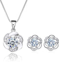 Exquisite Hallmarked 925 Sterling Silver Pendant & Earring Set