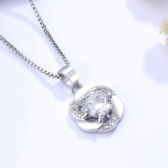 Exquisite Hallmarked 925 Sterling Silver Pendant & Earring Set