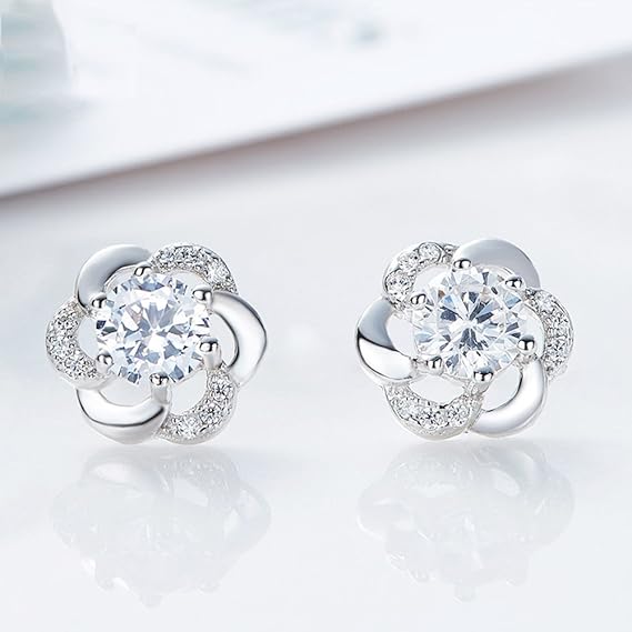 Exquisite Hallmarked 925 Sterling Silver Pendant & Earring Set