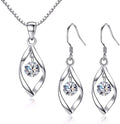 Timeless 925 Sterling Silver & Cubic Zirconia Jewelry Set